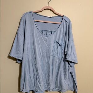 Zenana Outfitters Sky Blue Short Sleeve Tee